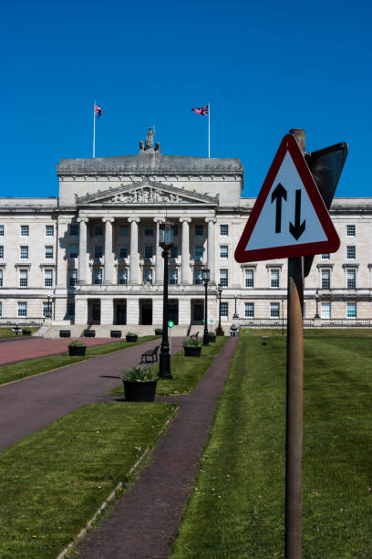 Parliament Buildings at the Stormont Estate, Belfast stock photo