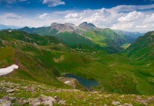 istock Lake summer. Day. Rocky landscape 1085679650
