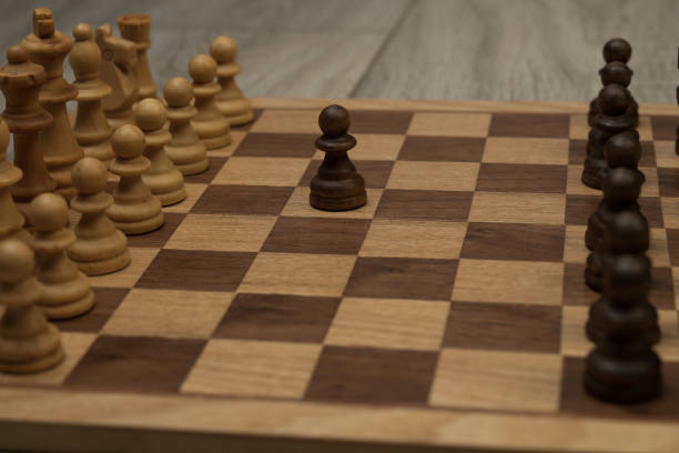 istock Chess game wooden figures concept Board games 1085699740
