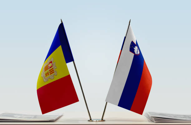 istock Flags of Andorra and Slovenia 1085707678