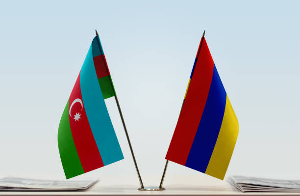 istock Flags of Azerbaijan and Armenia 1085713120