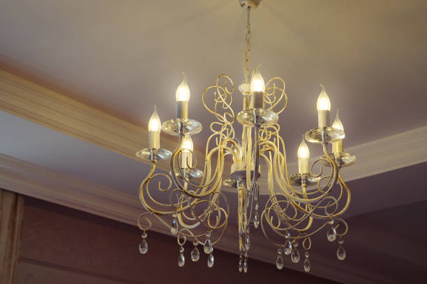 istock Chrystal chandelier lamp on the ceiling. 1085713238