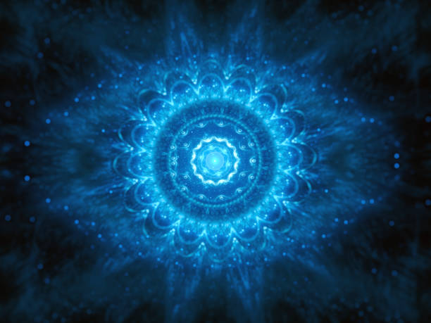 istock Blue glowing big brother is watching concept 1085715940