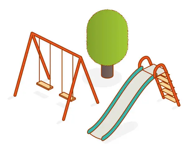 Vector illustration of playground