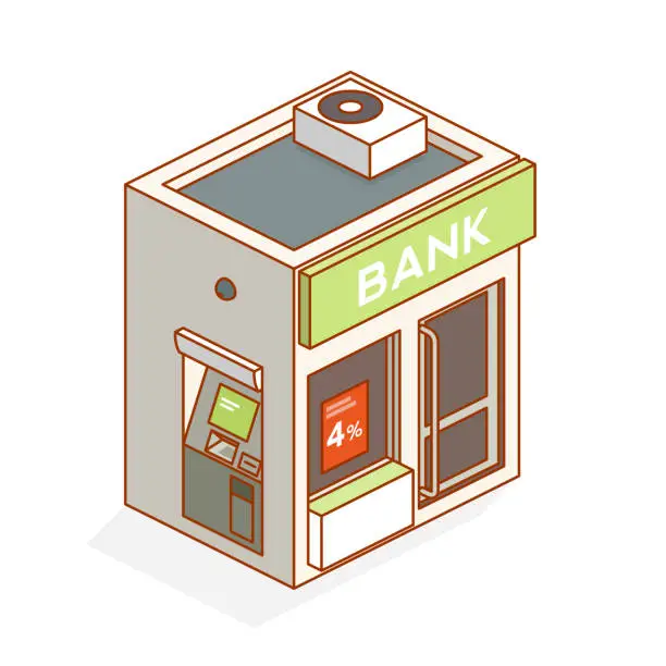 Vector illustration of bank