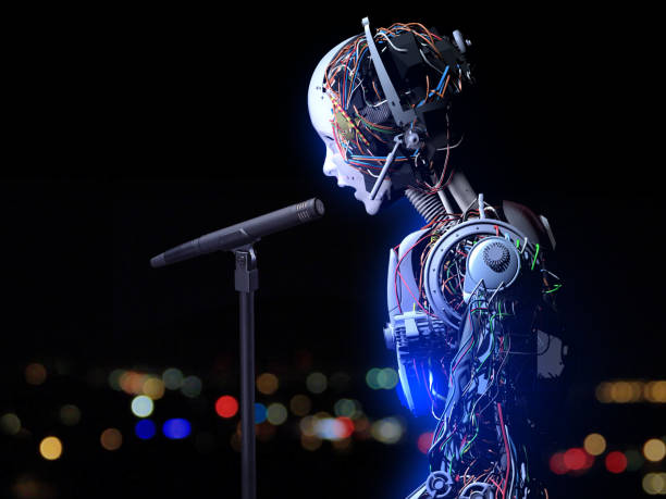 アリーナのロボット セミナー - 歌う ストックフォトと画像