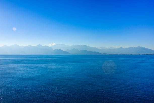 istock Calm blue Mediterranean sea and mountains in Antalya 1085717678