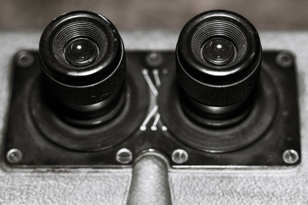 Eye piece of a vintage microscope