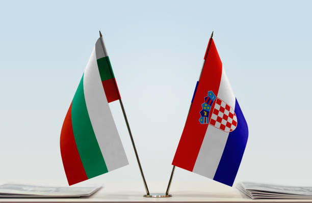 istock Flags of Bulgaria and Croatia 1085721878