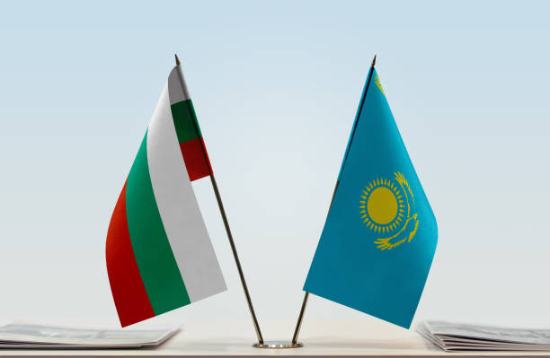 istock Flags of Bulgaria and Kazakhstan 1085723034