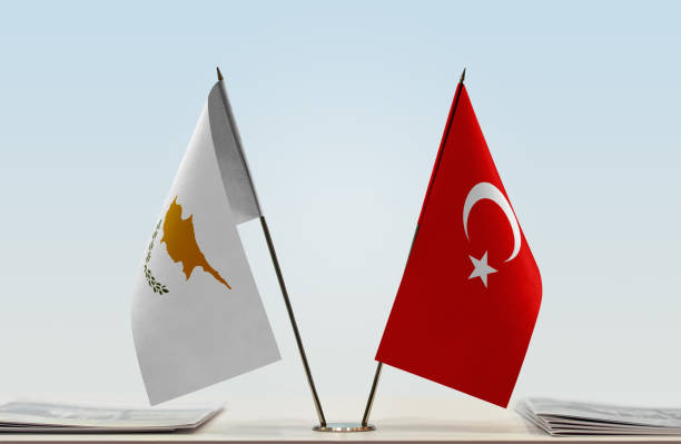 istock Flags of Cyprus and Turkey 1085725448