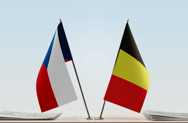 istock Flags of Czech Republic and Belgium 1085725702