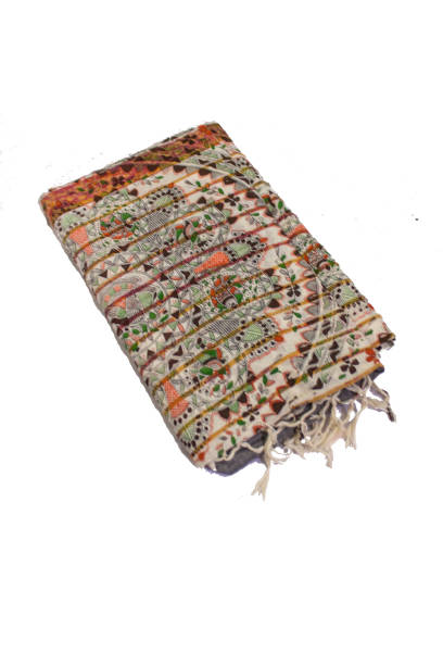 Madhubani Art Block Printed on Cotton Saree.