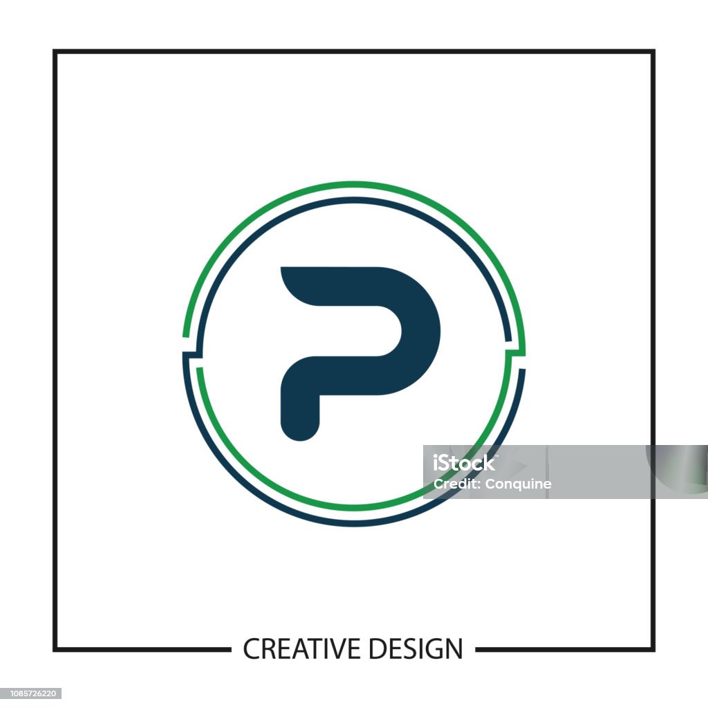 P Initial Design Initial Letter P Logo Template Vector Design Stock Illustration ...