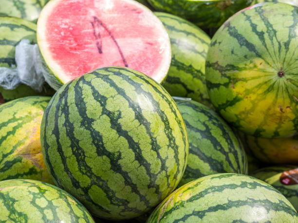 istock Watermelons at the weekly market 1085732696