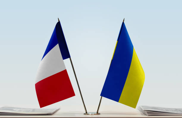 istock Flags of France and 1085735876
