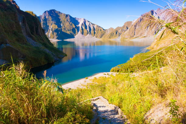 istock Philippines. Lake Pinatubo. Sunny day 1085737486