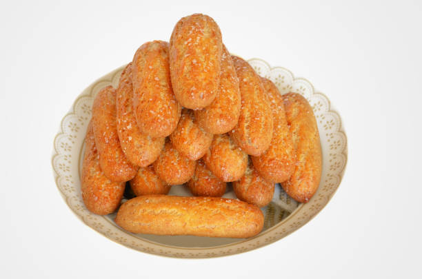 istock sweet buns on a plate on white isolated background 1085740558
