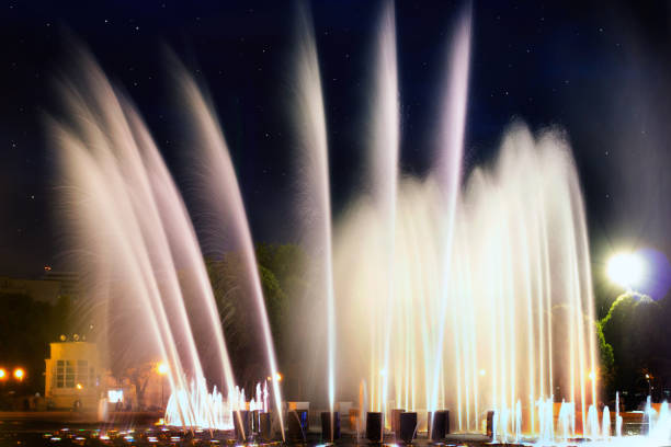istock Dancing fountain water show. 1085744048