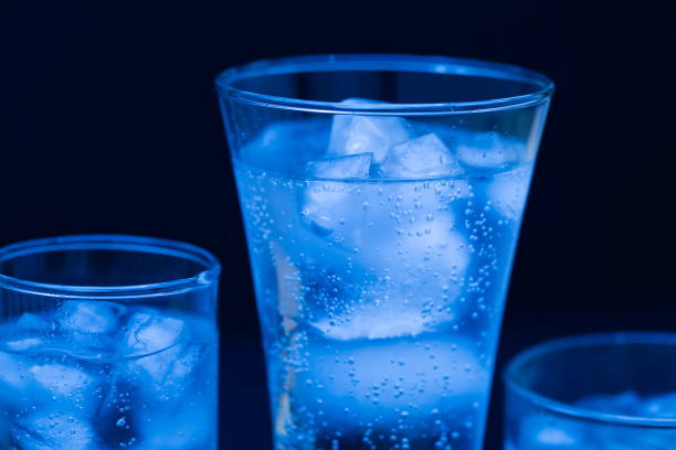 istock Drink. Water glass and ice, dark background 1085747664