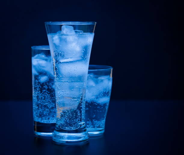 istock Drink. Water glass and ice, dark background 1085747674
