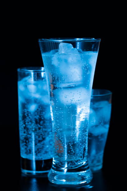 istock Drink. Water glass and ice, dark background 1085747680