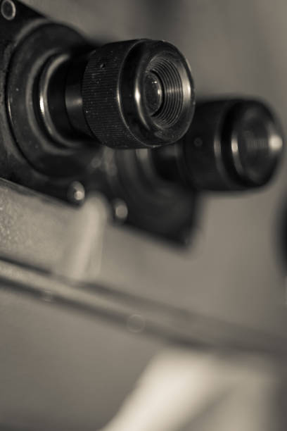 Eye piece of a vintage microscope