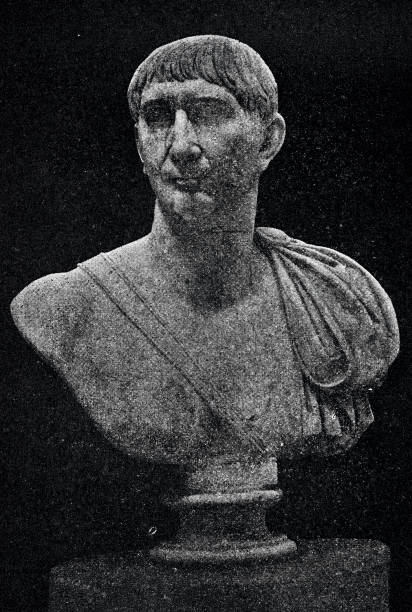 istock Ancient rome, bust of Trajan 1085749740