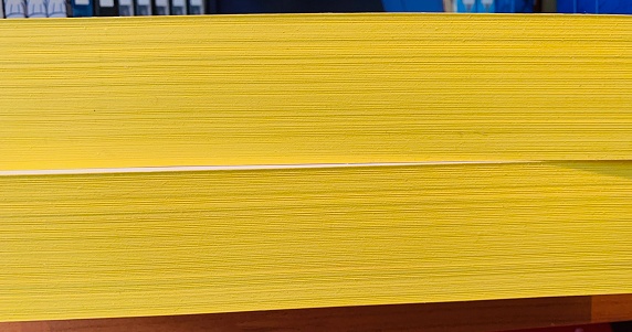Two thick books with yellow pages