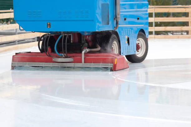 istock special machine ice harvester cleans the ice rink 1085754478