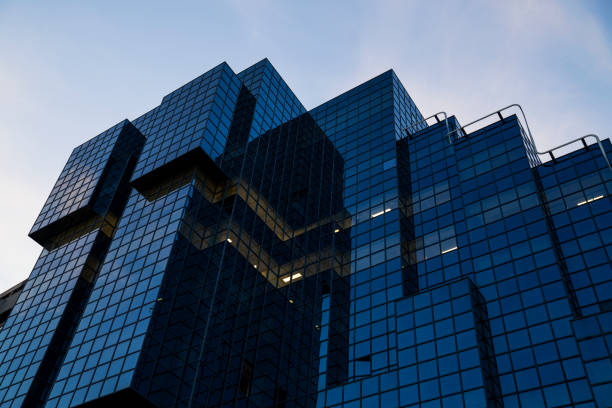 istock High-rise buildings and sunset blue sky 1085755586