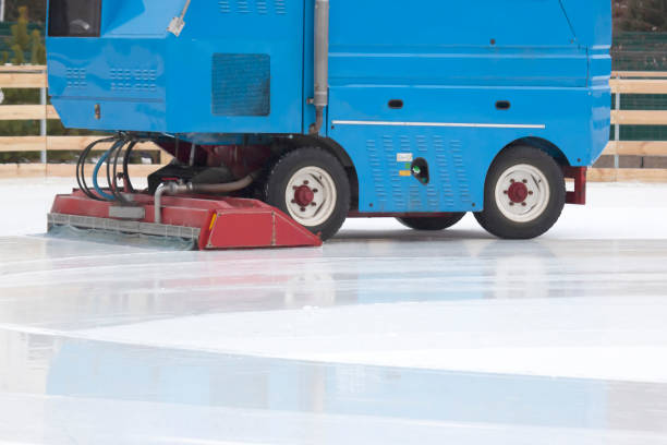 istock special machine ice harvester cleans the ice rink 1085760176