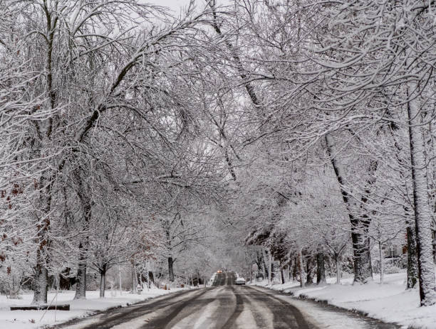 istock Snowy Streetscape in City 1085760350