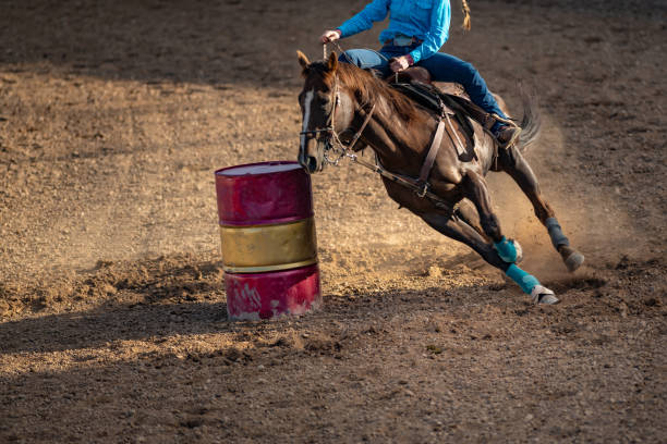 istock Cowgirl barrel racing rodeo 1085774636