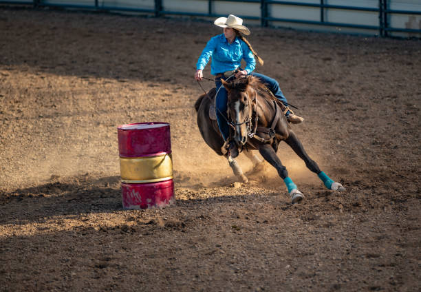 istock Cowgirl barrel racing rodeo 1085774640