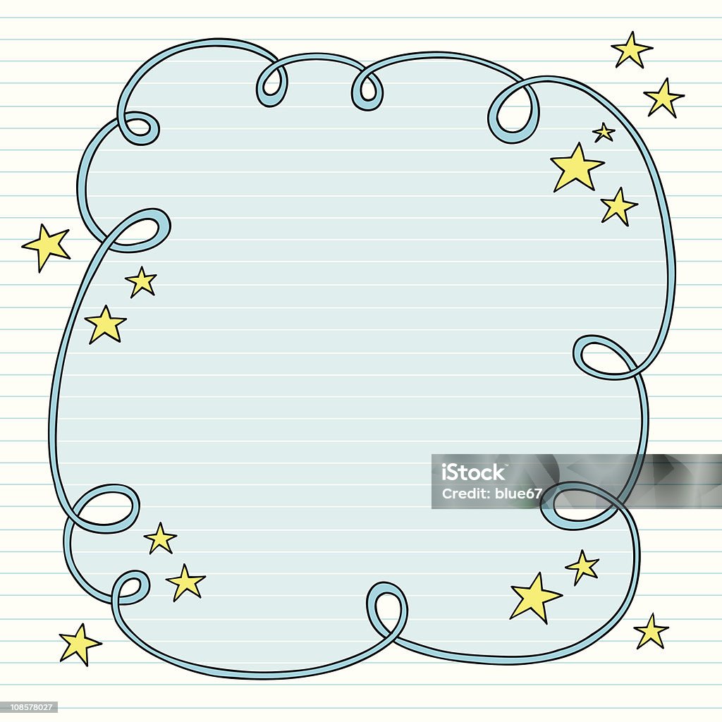 Bordo Doodle Notebook Groovy Swirly - arte vettoriale royalty-free di 1960-1969