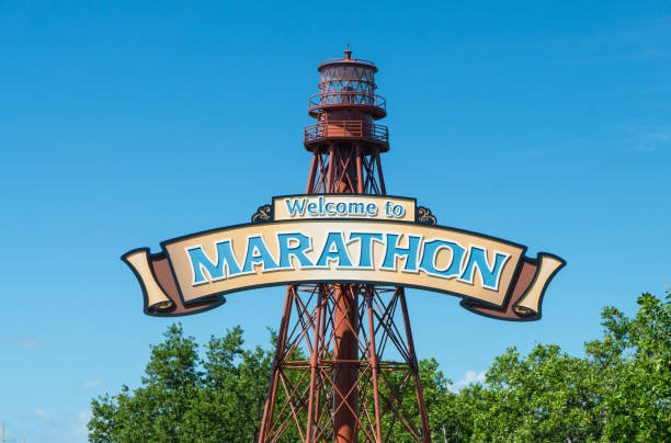 Welcome to Marathon, Florida stock photo