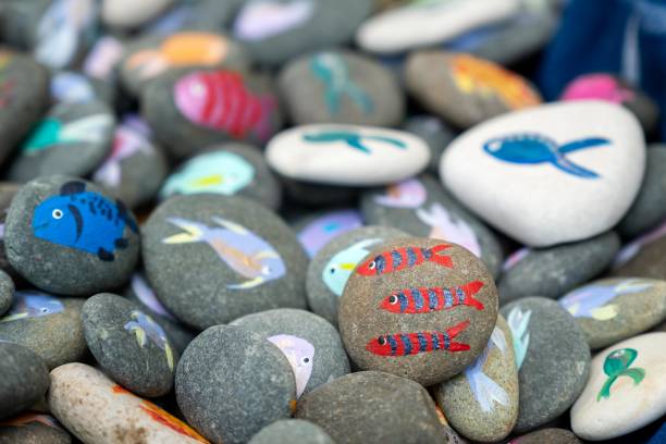 istock Close up of painted stones 1085812730