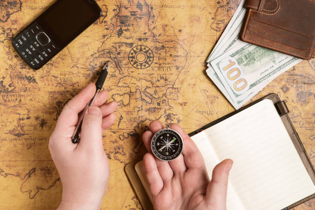 istock Prepearing equipment and route to the jorney 1085816088