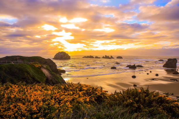 istock Sunset at Bandon Beach, Oregon-USA 1085825534