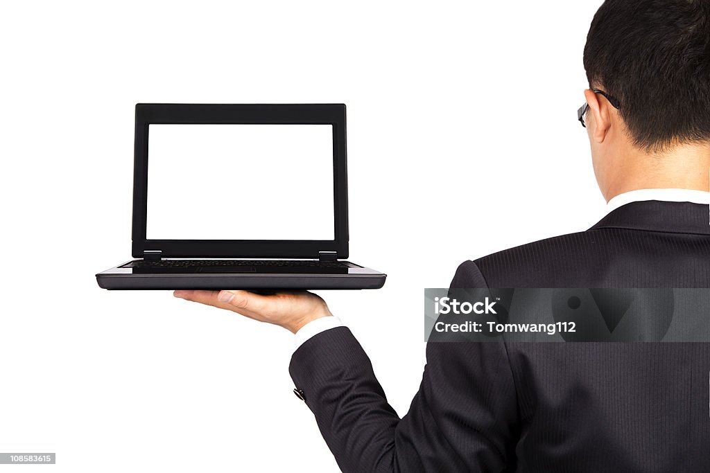 Homme d'affaires et ordinateur portable - Photo de Adulte libre de droits