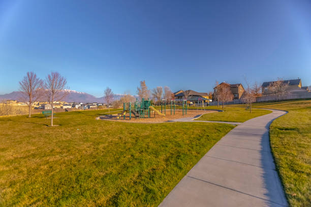 istock Path leading to playground in Utah Valley Suburbs 1085836414
