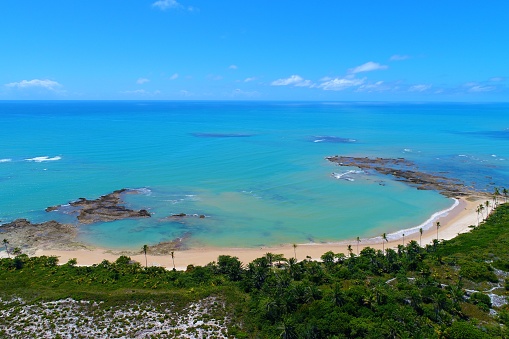 Aerial view of Arraial D'Ajuda beach, Bahia, Brazil