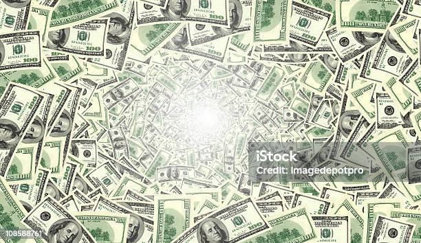 Money Tunnel Stock Photo - Download Image Now - Accessibility, Achievement, American One Hundred Dollar Bill