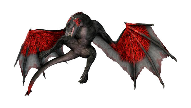 istock 3D illustration fantasy dragon on white 1085892530