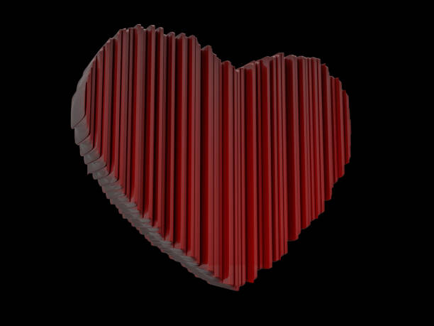 istock Red heart gemstone on isolated background. 3D 1085896406
