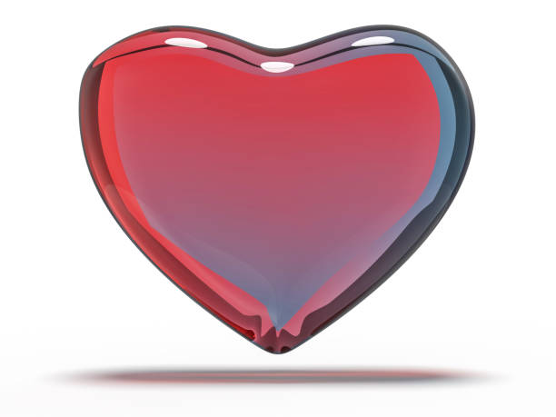 istock Red heart gemstone on isolated background. 3D 1085896430