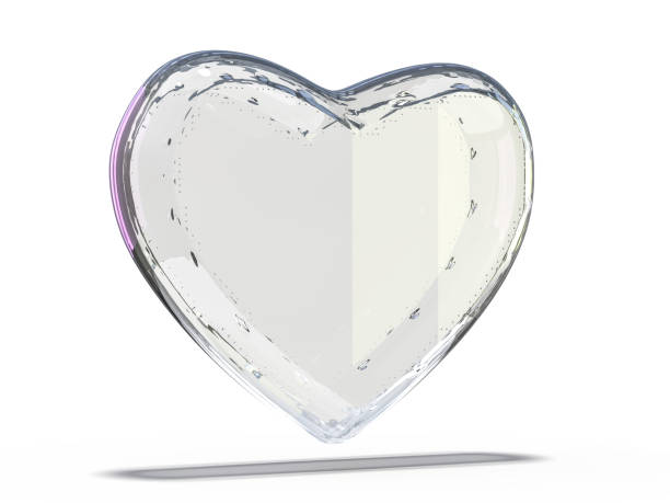 istock Red heart gemstone on isolated background. 3D 1085896486