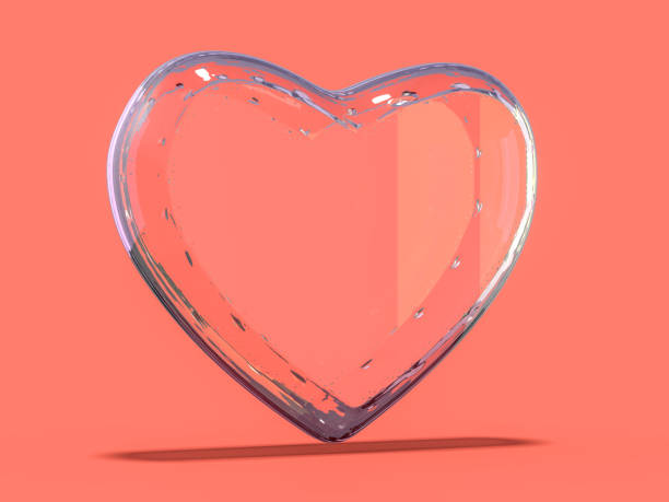 istock Red heart gemstone on isolated background. 3D 1085896488