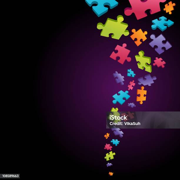 Abstrakte Puzzle Stück Vektor Hintergrund Stock Vektor Art und mehr Bilder von Dreidimensional - Dreidimensional, Puzzle, Puzzleteil